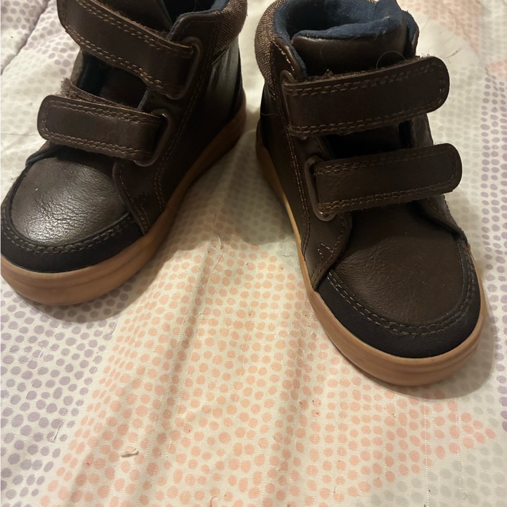 Cat & Jack Brown Kids Boots with Velcro Straps
